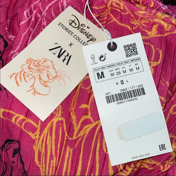 ZARA Disney Stories Collection Jungle Book Halter Top Pink Sleeveless Medium NWT - Picture 14 of 15